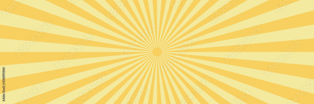 Fototapeta premium Yellow Sunburst Background for Retro Comic Book Design and Pop Art Graphic Projects