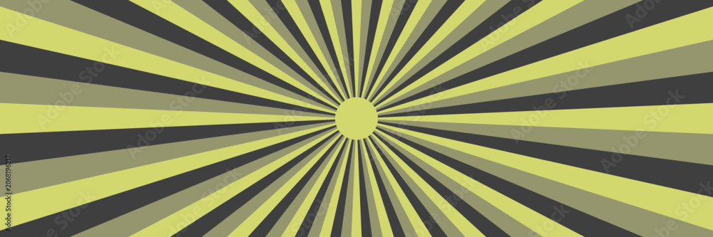 Obraz premium Yellow and Grey Sunburst Background Graphic for Retro Comic Book Style Designs and Dynamic Radial Energy Posters