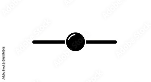 Obraz na płótnie Simple black slider control icon on a white background 1.