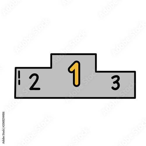 Winner podium icon with gold number accents