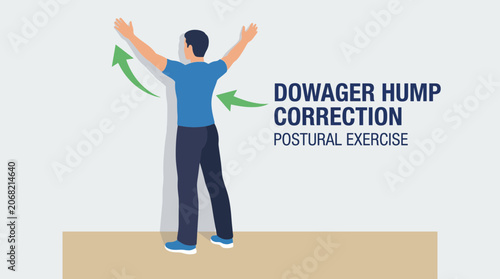 Quadro su tela Dowager Hump Upper Back Correction Postural Exercise