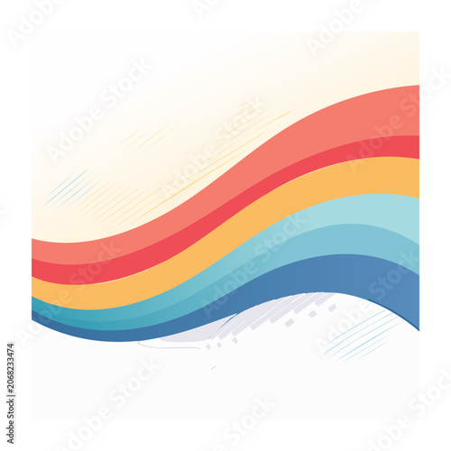 Abstract colorful wavy lines background