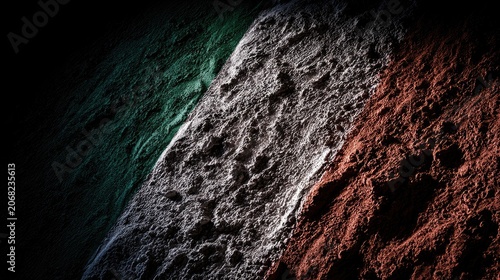 Textured national colors against dark shadow