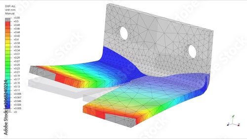 Mechanic simulation engineering - Stress and breakpoint analysis of Mechanical part under force and moment conditions