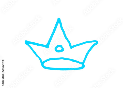 Vászonkép Hand drawn simple illustration of a royal crown with illustration isolated backg
