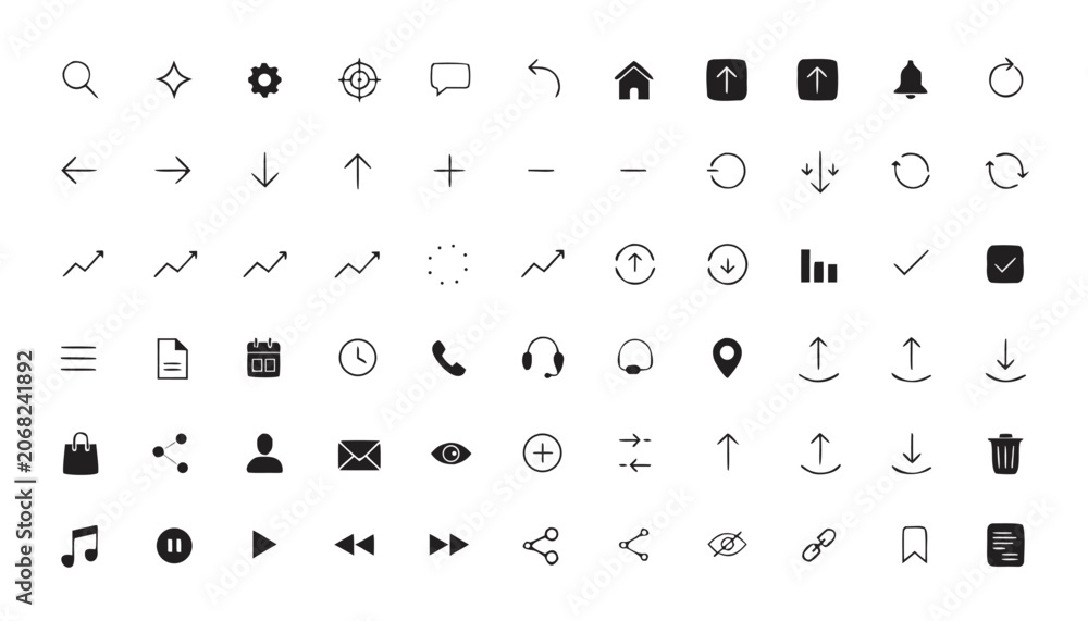 Fototapeta premium Universal User Interface Buttons Collection for Modern Web and App Design.eps