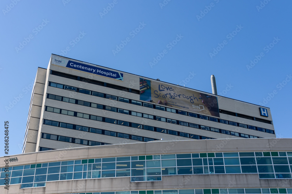 Fototapeta premium Toronto, Canada - June 21, 2026: Centenary Hospital campus of the Scarborough Health Network, located in Toronto, Ontario, Canada