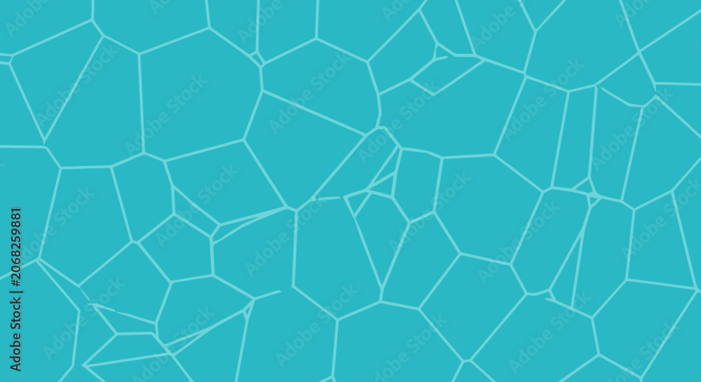 Fototapeta premium Abstract Geometric Pattern, Cyan and White Mosaic Texture