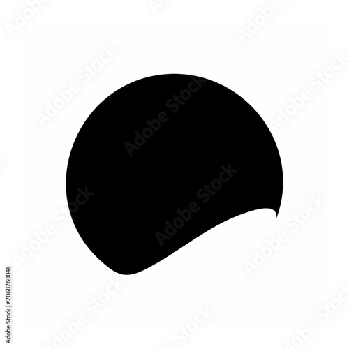 Black organic blob icon on white background