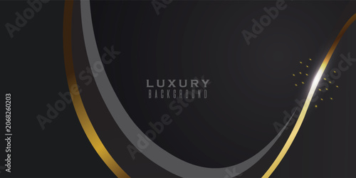 Foto Modern luxury background vector overlap layer on dark and shadow black space with abstract style for design