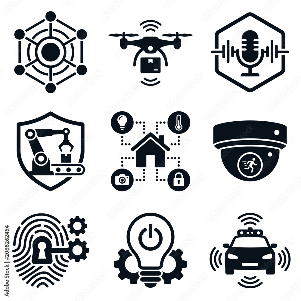 Fototapeta premium Technology icons for business and communication.