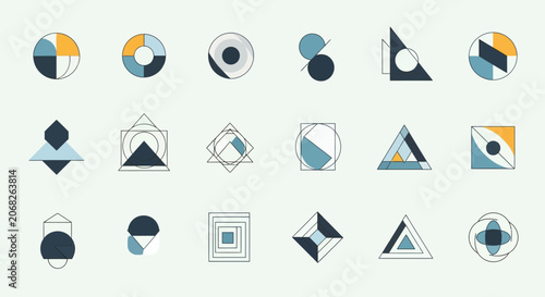 Abstract Geometric Shapes Collection, Minimalist Design Elements