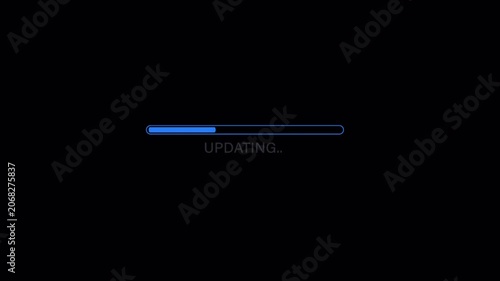 System Updating Progress Bar Animation Video - Transparent