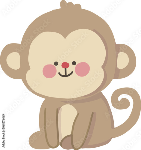 Photography Cute Monkey Cartoon Animal Vector Illustration