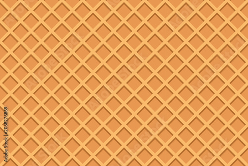Foto Cream Wafer Seamless Pattern Background with Realistic Ice Cream Cone Texture Ve