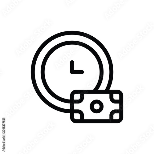 Time is Money Outline Icon