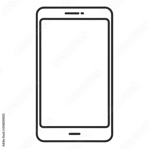 Tablet device vector icon simple gadget outline technology