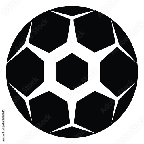 Soccer ball geometric icon vector for sports branding