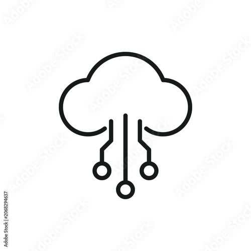 Cloud technology logo icon