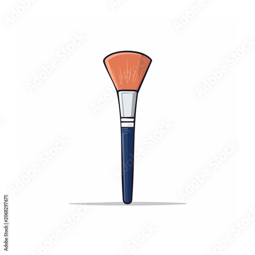 Flat design makeup brush illustration