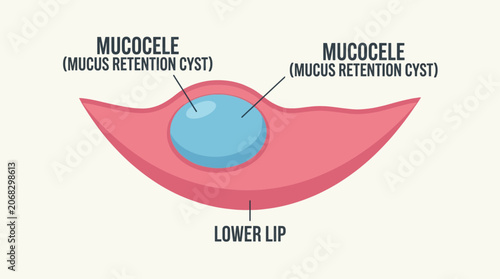 Fotografie Mucocele Mucus Retention Cyst Lower Lip