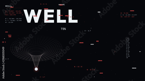 Abstract crimson gravity well background with cosmic deep space and starry night sky modern astronomy science vector illustration glowing galaxy nebula universe design template for poster banner