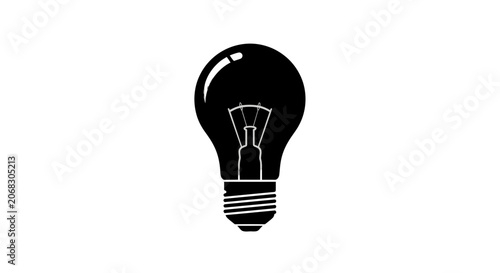 Black Light Bulb with White Filament.