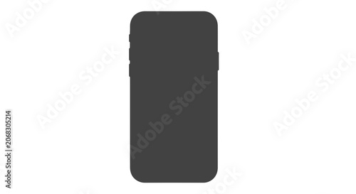 Black Smartphone with Volume Buttons Visible.