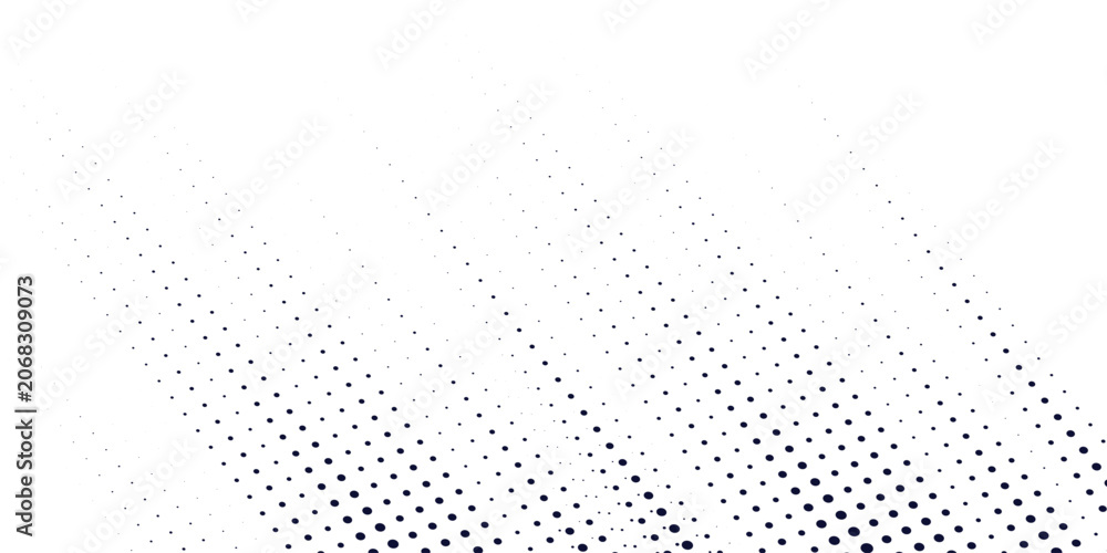 Naklejka premium Dots halftone white \u0026 blue color pattern gradient grunge texture background. Dots pop art comics sport style vector illustration