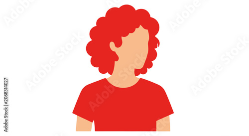 Konstfotografi Woman with red hair and red shirt.