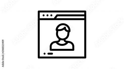 profile minimalist stroke animation