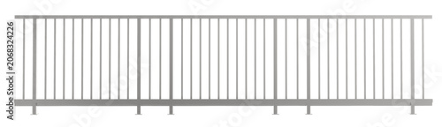 Fotografi detailed 3d realistic render of an industrial metallic safety railing used to en