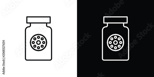 Tableau sur toile Cookies jar icon for web or mobile apps. EPS10