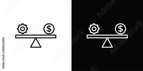 Tableau sur toile Leverage icon for web or mobile apps. EPS10