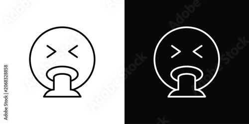 Slika na platnu Puking emoji icon for web or mobile apps. EPS10
