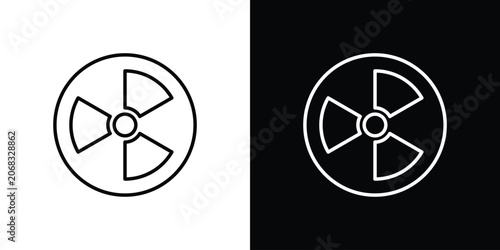 Radioactive icon for web or mobile apps. EPS10