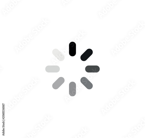 Loading Spinner Progress Indicator Symbol Vector