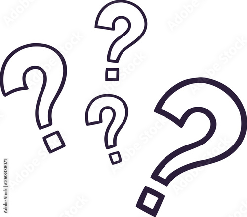 Schilderij op canvas question mark and question, question mark symbol, question mark icon