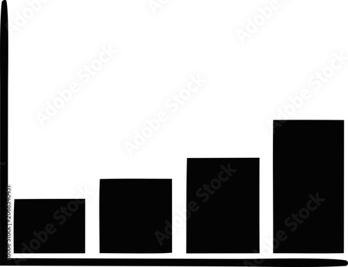 bar graph with arrow, bar chart with arrow, business graph with arrow