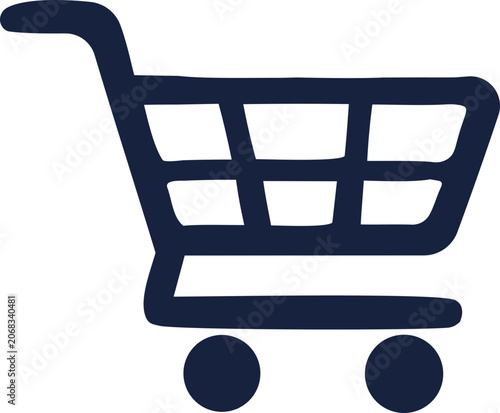 vector illustration of a shopping cart, vector shopping cart icon, shopping cart icon