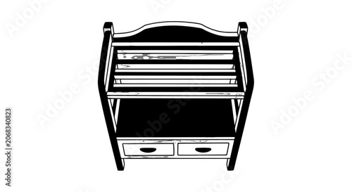 Black and White Kitchen Utensil Holder.