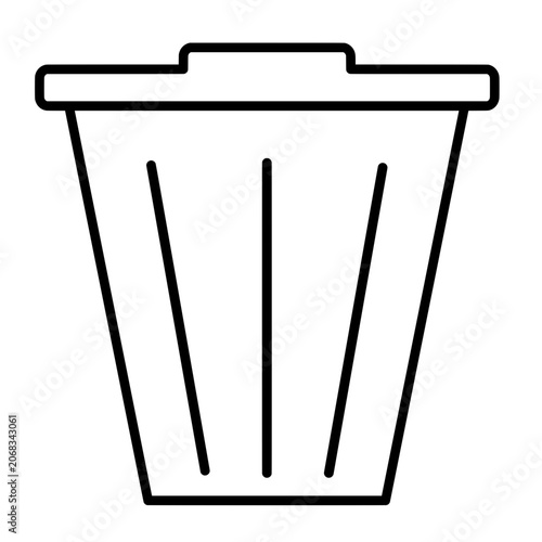 Trash Bin Outline Icon