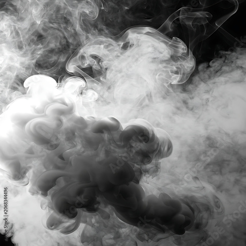 smoke on black background