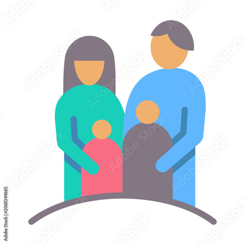 Fotografia Family  Icon - Flat Color