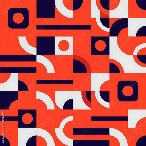 seamless pattern with red and yellow squares