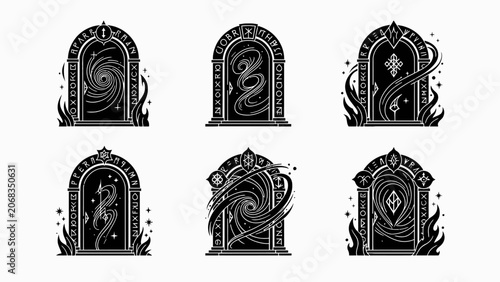 Magical Gateways: Celestial Portals and Cosmic Vortex Designs