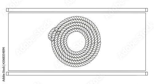 Coiled Rope Illustration: Nautical Knot, Marine, Nautical, Maritime, Sailor, Nautical Theme