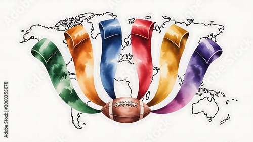 American football global championship concept art