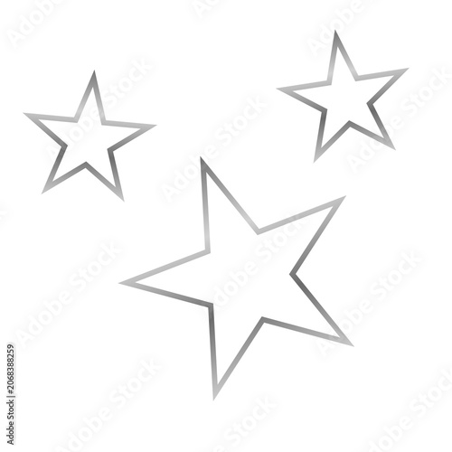 Star Sparkles Doodle Icon Illustration