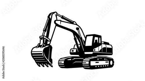 Heavy duty excavator machine equipment.